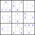 Судоку 9х9 #1485 очень трудный