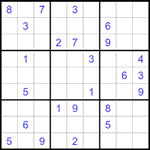 Судоку 9х9 #1487 очень трудный