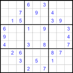 Судоку 9х9 #1489 очень трудный