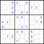 Судоку 9х9 #1491 очень трудный