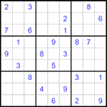 Судоку 9х9 #1493 очень трудный