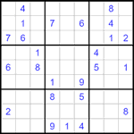 Судоку 9х9 #1494 очень трудный