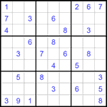 Судоку 9х9 #1495 очень трудный