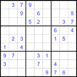 Судоку 9х9 #1496 очень трудный