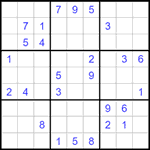 Судоку 9х9 #1497 очень трудный