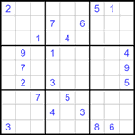 Судоку 9х9 #1498 очень трудный