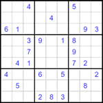 Судоку 9х9 #1500 очень трудный