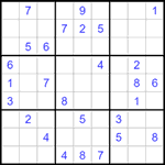 Судоку 9х9 #1502 очень трудный