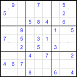Судоку 9х9 #1505 очень трудный