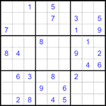 Судоку 9х9 #1507 очень трудный