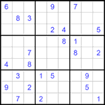 Судоку 9х9 #1508 очень трудный