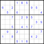 Судоку 9х9 #1509 очень трудный