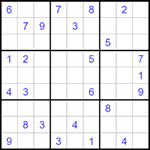 Судоку 9х9 #1510 очень трудный