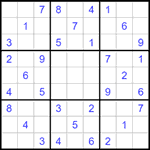 Судоку 9х9 #1511 очень трудный