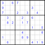 Судоку 9х9 #1513 очень трудный