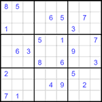 Судоку 9х9 #1515 очень трудный