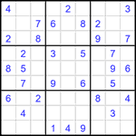 Судоку 9х9 #1551 легкий