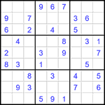 Судоку 9х9 #1553 легкий