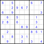 Судоку 9х9 #1554 легкий