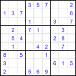 Судоку 9х9 #1555 легкий