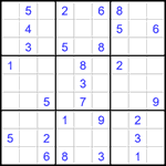 Судоку 9х9 #1521 трудный