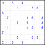 Судоку 9х9 #1523 трудный