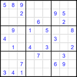 Судоку 9х9 #1524 трудный