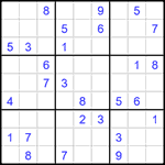 Судоку 9х9 #1526 трудный