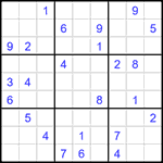 Судоку 9х9 #1529 трудный