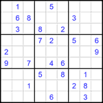 Судоку 9х9 #1530 трудный