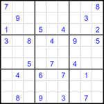 Судоку 9х9 #1516 очень трудный