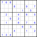 Судоку 9х9 #1517 очень трудный