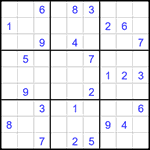 Судоку 9х9 #1518 очень трудный