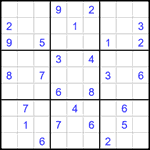 Судоку 9х9 #1519 очень трудный