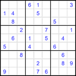 Судоку 9х9 #1520 очень трудный