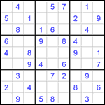 Судоку 9х9 #1561 легкий