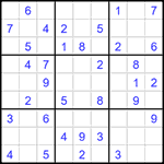 Судоку 9х9 #1563 легкий