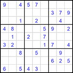 Судоку 9х9 #1564 легкий
