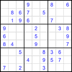 Судоку 9х9 #1572 легкий
