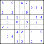 Судоку 9х9 #1573 легкий