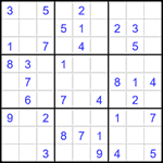 Судоку 9х9 #1575 легкий