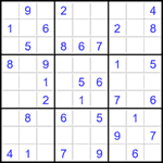 Судоку 9х9 #1580 легкий
