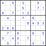 Судоку 9х9 #1589 легкий