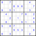 Судоку 9х9 #1597 легкий