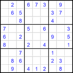 Судоку 9х9 #1598 легкий
