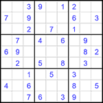 Судоку 9х9 #1599 легкий