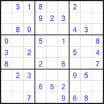 Судоку 9х9 #1605 легкий