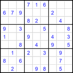 Судоку 9х9 #1609 легкий
