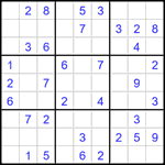 Судоку 9х9 #1610 легкий