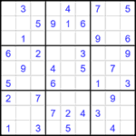 Судоку 9х9 #1622 легкий